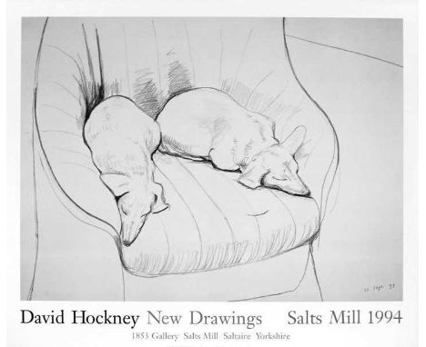 David Hockney (b.1937)
David Hockney New Drawings, 1994
for Salts Mill
off-set lithograph
83 x 69cm, unframed.