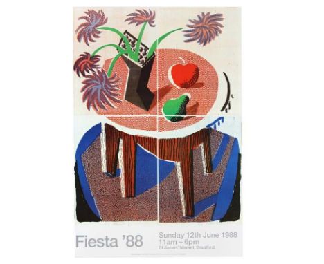 David Hockney (b.1937)
Fiesta '88, 1988
off-set lithograph
63 x 42.5cm, unframed.