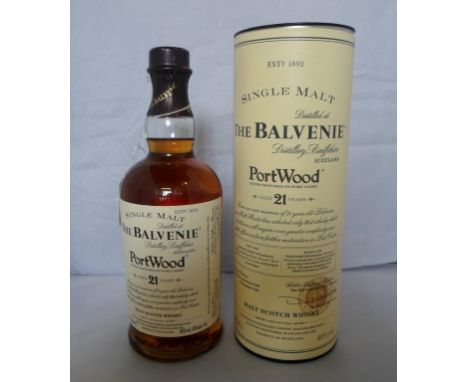 A bottle of Balvenie PortWood Single Malt Scotch Whisky, aged 21 years, in original box, 70cl, 40% vol.
