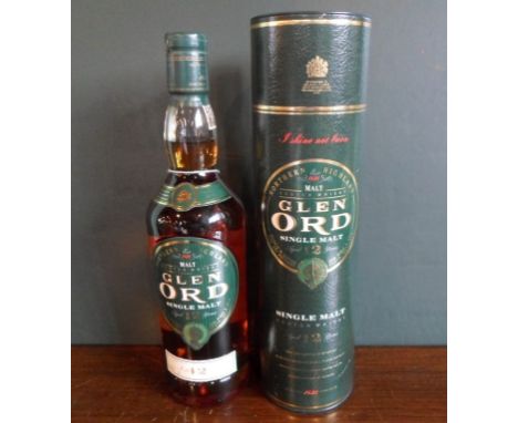 A bottle of Glen Ord Single Malt Scotch Whisky, aged 12 years, in original tube, 70cl, 40% vol.