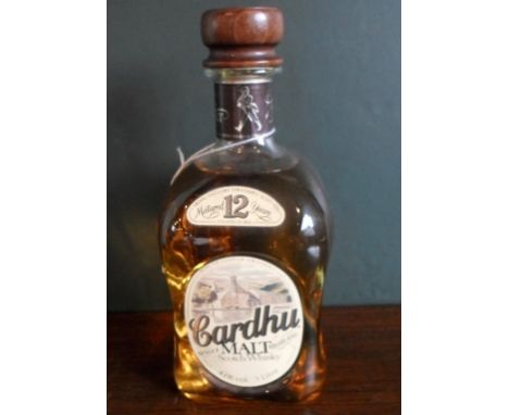 A bottle of Cardhu Single Malt Highland Scotch Whisky, 1980s old bottling, aged 12 years, 1L, 43% vol.