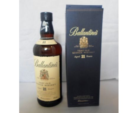 A bottle of Ballantine's Very Old Scotch Whisky, aged 21 years, in original box, 70cl, 43% vol.