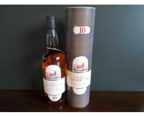 A bottle of Glen Garioch Highland Single Malt Scotch Whisky, aged 10 years, in original tube, bottled in the 1990s, 70cl, 40%