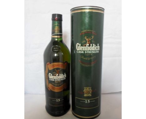 A bottle of Glenfiddich Cask Strength Single Malt Scotch Whisky, aged 15 years, in original box, 1L 51% vol.