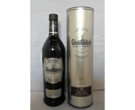 A bottle of Glenfiddich Caoran Reserve Single Malt Scotch Whisky, aged 12 years, in original box, 1L, 40% vol.