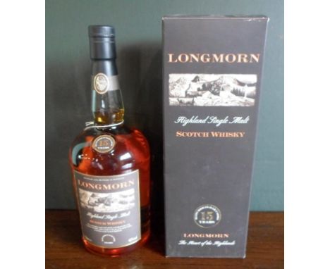 A bottle of Longmorn Highland Single Malt Scotch Whisky, aged 15 years, in original box, 1L, 45% vol.
