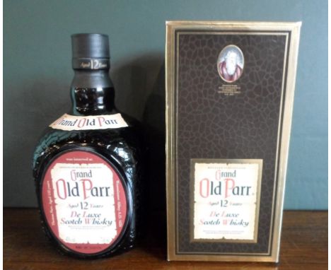 A bottle of Grand Old Parr De Luxe Scotch Whisky, aged 12 years, old bottling, in original box, 75cl, 43% vol.