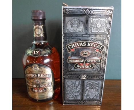 A bottle of Chivas Regal Premium Scotch Whisky, aged 12 years, bottled in the 1980's, with original box, 70cl, 40% vol.