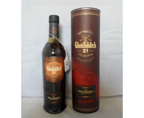 A bottle of Glenfiddich Havana Reserve Pure Single Malt Scotch Whisky, aged 21 years, in original box, 70cl, 40% vol.