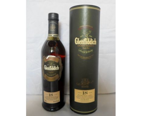 A bottle of Glenfiddich Ancient Reserve Single Malt Scotch Whisky, aged 18 years, in original box 70cl, 40% vol.
