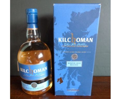 A bottle of Kilchoman Islay Single Malt Scotch Whisky, Winter 2010 Release, in original box, 70cl, 46% vol.