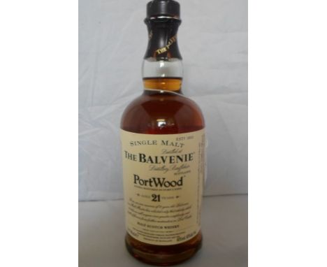 A bottle of Balvenie PortWood Single Malt Scotch Whisky, aged 21 years, 70cl, 40% vol.