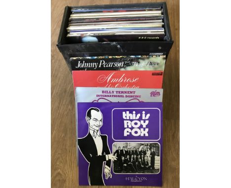 A case of mixed vintage LP's to include jazz. Including Syd Lawrence, Ted Heath etc. 