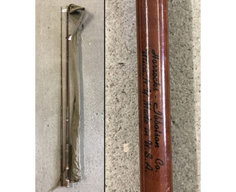 Horrockson Ibbotson vintage fly rod. With canvas bag. 