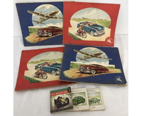 4 Early 1950's Jacques Superchocolat card albums together with a small picture book. Albums contain cards depicting vintage c