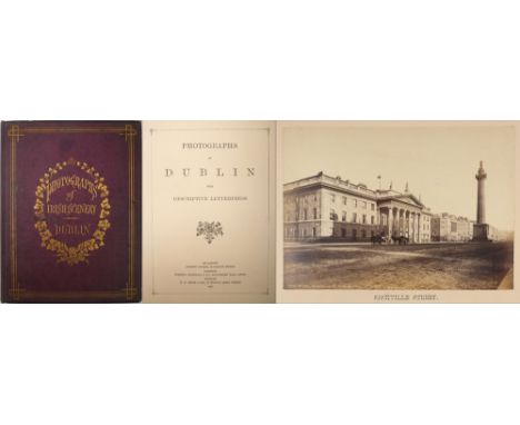 Mares, Frederick H. Photographs of Irish Scenery, Dublin. Photograph album of tipped in Dublin views with descriptive letterp