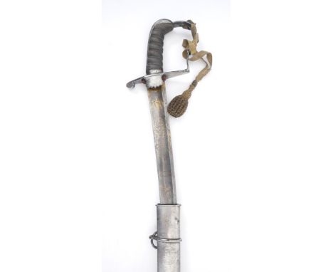 George III sabre by Runkle Solengen A George III 1796-Pattern Light Cavalry Officer's Sword, the blade with single broad full