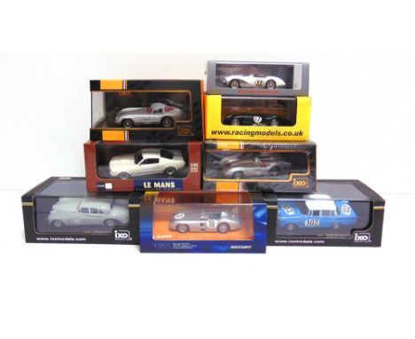 EIGHT 1/43 SCALE DIECAST &amp; RESIN MODEL RACING CARS  comprising a Spark (Minimax) No.2437, Aston Martin DB3 S, Le Mans 195