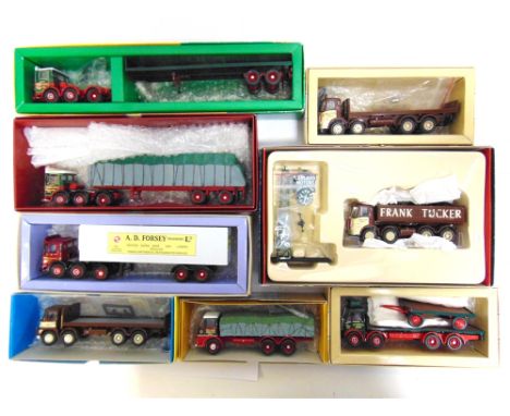 EIGHT 1/50 SCALE DIECAST MODEL COMMERCIAL VEHICLES  comprising Corgi Classics Code 3 and special commission conversions, all 