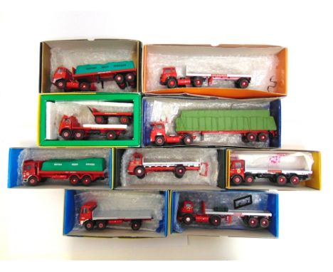 NINE 1/50 SCALE DIECAST MODEL COMMERCIAL VEHICLES  comprising Corgi Classics Code 3 and special commission conversions, all o