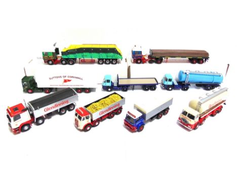 NINE 1/50 SCALE DIECAST MODEL COMMERCIAL VEHICLES  comprising Corgi Classics Code 3 and special commission conversions, inclu