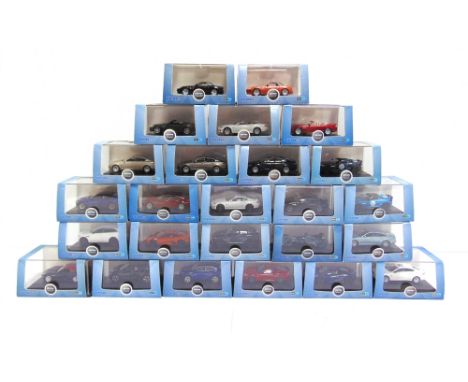 TWENTY-FIVE 1/76 SCALE OXFORD DIECAST MODEL JAGUAR CARS  each mint or near mint and boxed.