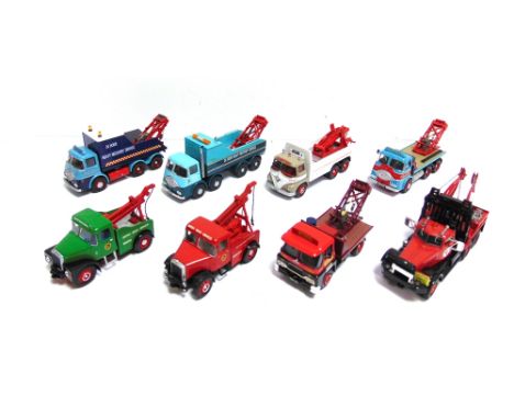 EIGHT 1/50 SCALE DIECAST MODEL BREAKDOWN LORRIES  comprising Corgi Classics Code 3 and special commission conversions, variab