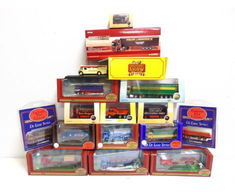 SIXTEEN 1/76 SCALE DIECAST MODEL COMMERCIAL VEHICLES  by Exclusive First Editions (9), Oxford Diecast (5), Corgi (1), and Atl