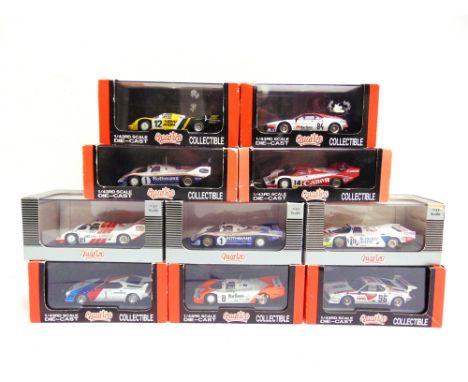 TEN 1/43 SCALE QUARTZO DIECAST MODEL RACING CARS  comprising a No.3038, B.M.W. M1 Procar, Andretti, Monza 1979; No.3040, B.M.