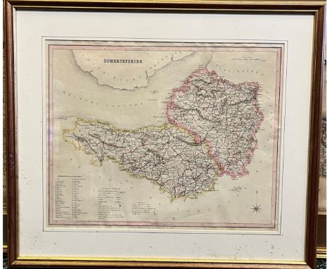 [MAPS]. SOMERSET Bowen, Emanuel (Welsh, c.1694-1767), 'An Accurate Map of Somersetshire Divided into its Hundreds', engraved 