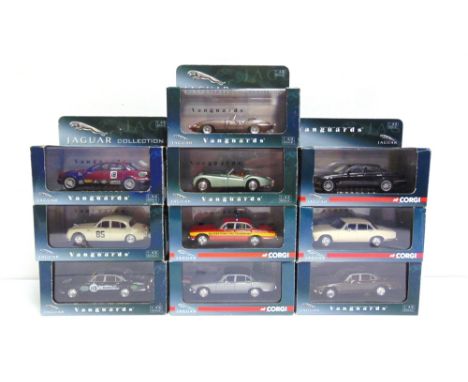 TEN 1/43 SCALE VANGUARDS DIECAST MODEL CARS  comprising a No.VA08610, Jaguar XJ6 Series 1, Old English white; No.VA08605, Jag