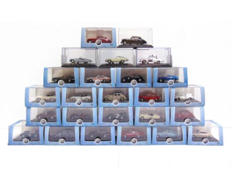 TWENTY-FIVE 1/76 SCALE OXFORD DIECAST MODEL JAGUAR CARS  each mint or near mint and boxed.
