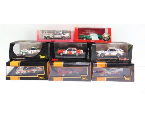 EIGHT 1/43 SCALE DIECAST &amp; RESIN MODEL RACING CARS  comprising a Biante No.B43502A, B.M.W. 3.5 CSL, no.46 Brock / Muir / 