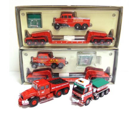 FOUR 1/50 SCALE DIECAST MODEL HEAVY HAULAGE VEHICLES  comprising Corgi Classics Code 3 and special commission conversions, in