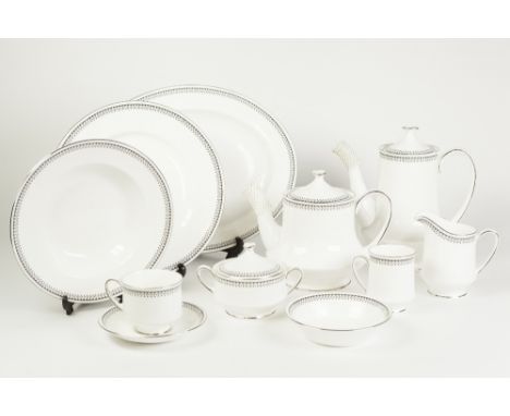 PARAGON FINE BONE CHINA 'OLYMPUS' PATTERN PART DINNER AND TEA SERVICE, principally for 8 persons, 56 pieces viz; 9 COFFEE CUP