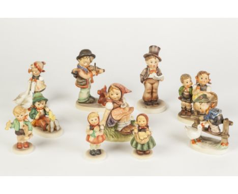 TEN VARIOUS W. GOEBEL HUMMEL FIGURINES (10) 