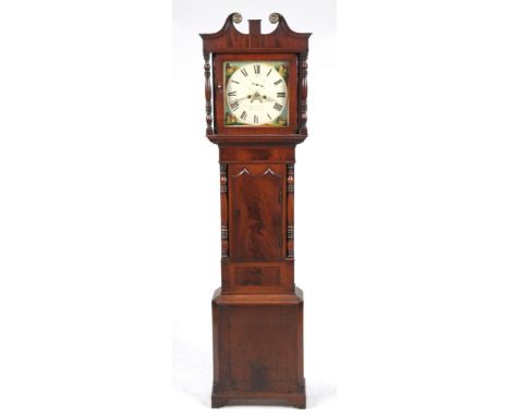 An 19th Century inlaid mahogany longcase clock
With a 36cm white dial signed James Newport, Macclesfield with subsidiary seco