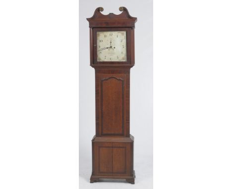 An early 19th Century oak and mahogany crossbanded longcase clock
With a 36cm white dial signed T Gaskell, Knutsford with sub