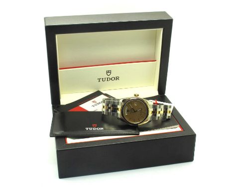 Tudor; A Modern Champagne Jacquard Glamour Day / Date Automatic Gent's Wristwatch, Model: 56003-68063, Serial No: J979632 (39