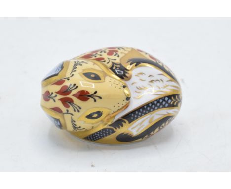 Royal Crown Derby paperweight in the form of a Country Mouse. First quality with stopper. In good condition with no obvious d