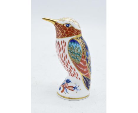 Royal Crown Derby paperweight in the form of a Bee Eater. First quality with stopper. In good condition with no obvious damag