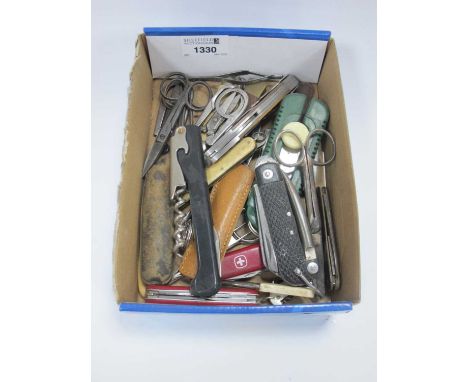 Swiss Army Penknives, other penknives, scissors, etc.