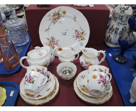 Royal Crown Derby "Derby Posies" tea service, 17 pieces :- One tray