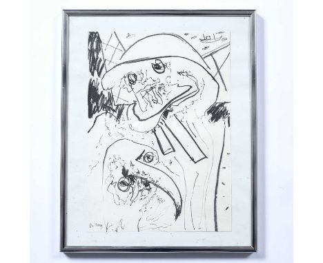 John Bellany (1942-2013)'Fisherman' lithograph, and a limited edition of 200 portfolio titled the same, containing ten lithog