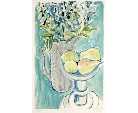 Carole Estoiffe (20th Century)'Spring flowers' monoprint, signed in pencil, lower right, unframed, 65cm x 50cm, 'Roses and de