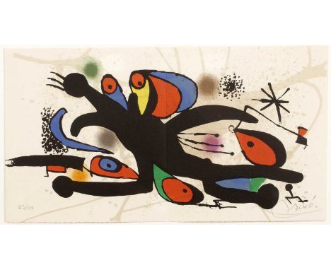 Joan Miro (1893-1983) 'Grand Palais' lithograph, numbered 53/100, signed in pencil lower right, 21cm x 39cmProvenance: CCA (C