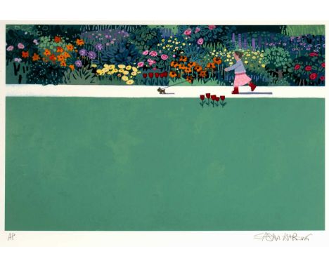 Sasha Harding (b.1949)'Dog walk in the park' print, artist proof, signed in pencil lower right, unframed, 40cm x 54cmConditio