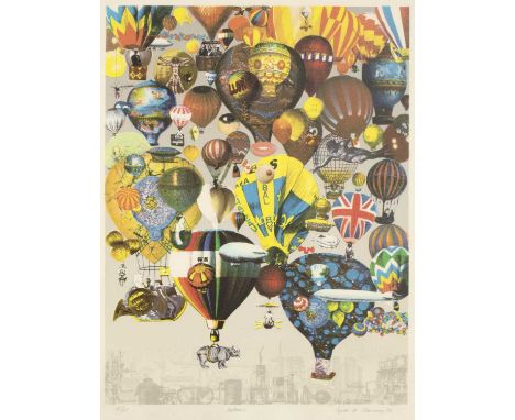 Cozette de Charmoy (b.1939)'Balloons' screenprint, numbered 55/85, signed and dated 1983 in pencil lower right, 79cm x 63cm, 