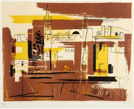 John Piper (1903-1992)'Ile d'Elle' lithograph, numbered 19/75, signed in pencil lower right, 52cm x 65cm Condition report: Ov