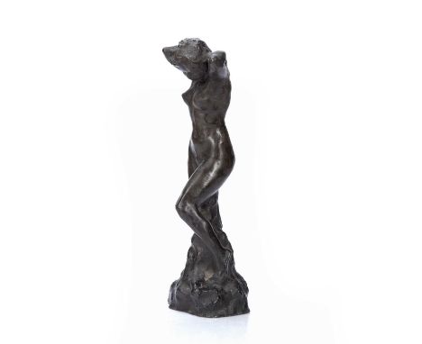 In the manner of Aristide Maillol (1861-1944)'Standing nude female' bronze sculpture, unsigned, 30cm high overallCondition re